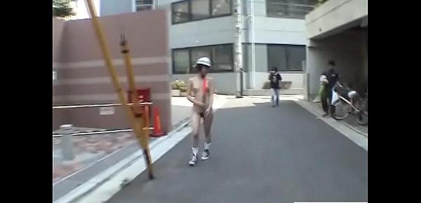  JAV public nudity stark naked construction worker Subtitled